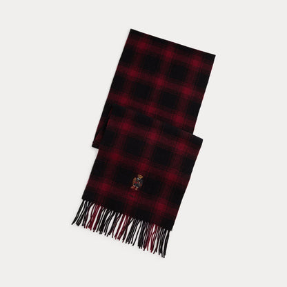 RL Polo Bear Plaid Wool Bufanda