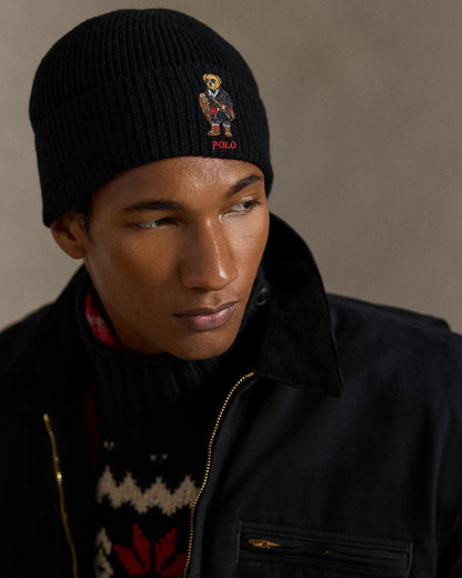 Gorro de punto acanalado de Polo Bear de RL
