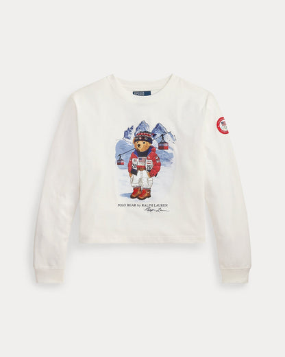 RL Team USA Polo Bear Long-Sleeve T-Camisa