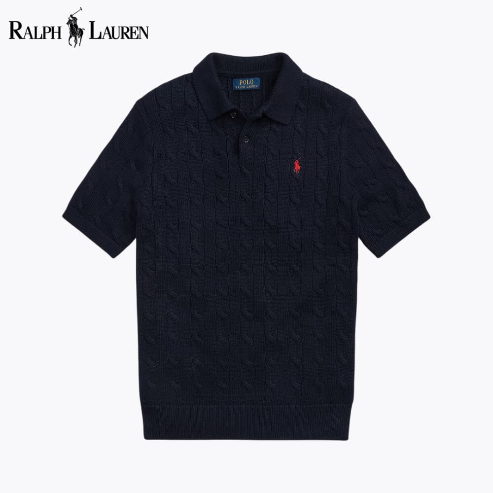 RL Suéter de Algodón Cuello Polo