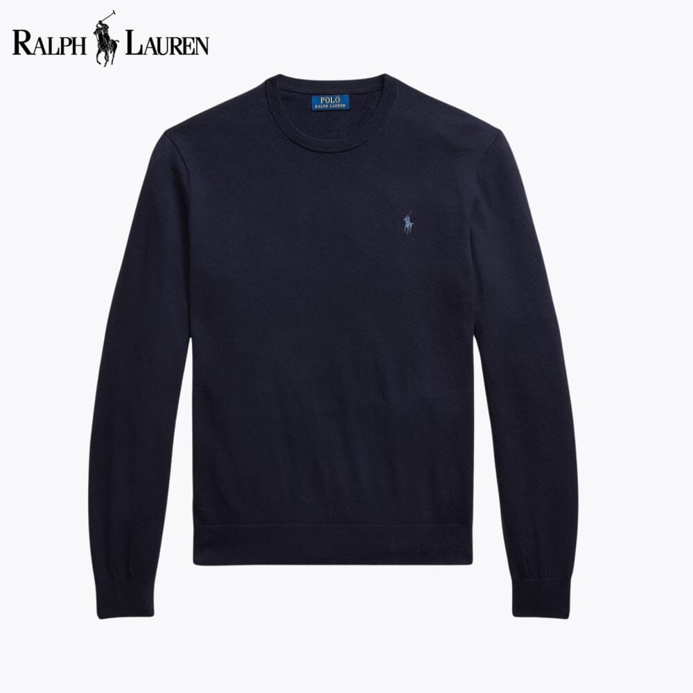 Jersey de cuello redondo de algodón y cachemir de RL
