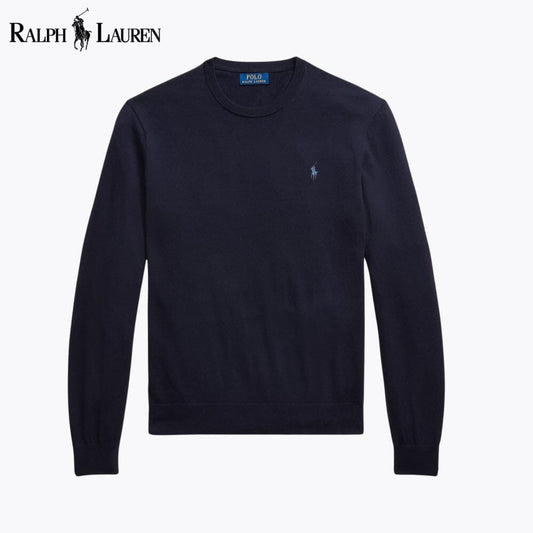 Jersey de cuello redondo de algodón y cachemir de RL