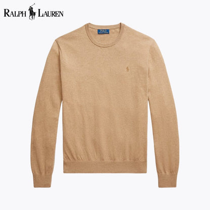 Jersey de cuello redondo de algodón y cachemir de RL