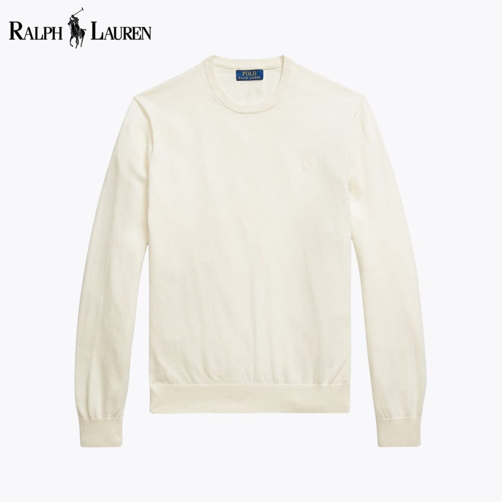 Jersey de cuello redondo de algodón y cachemir de RL