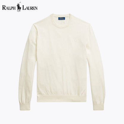 Jersey de cuello redondo de algodón y cachemir de RL