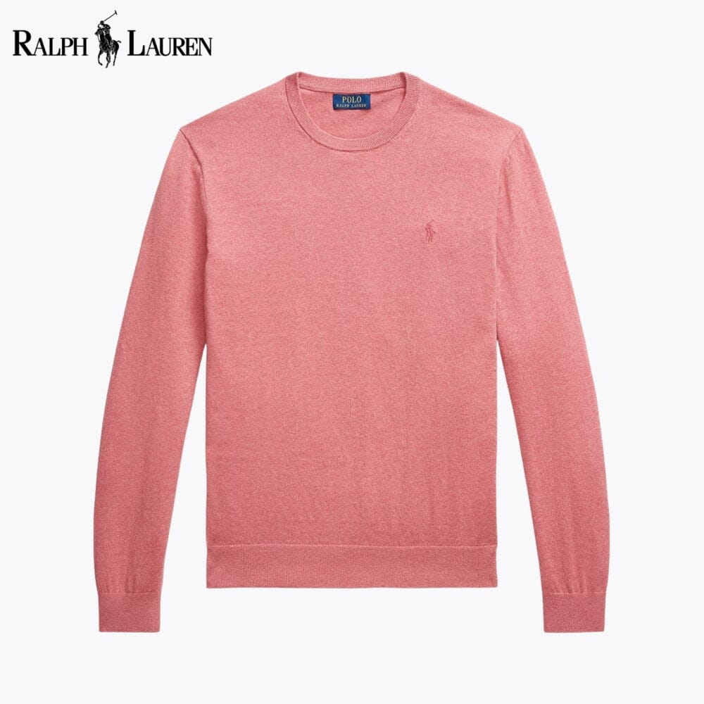 Jersey de cuello redondo de algodón y cachemir de RL