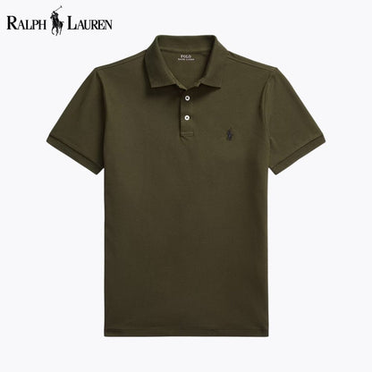 RL Custom Corte Slim Stretch Mesh Playera Polo