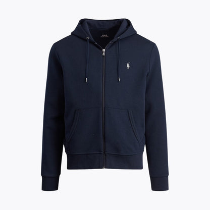 RL Sudadera con Capucha y Cremallera Completa de Doble Punto