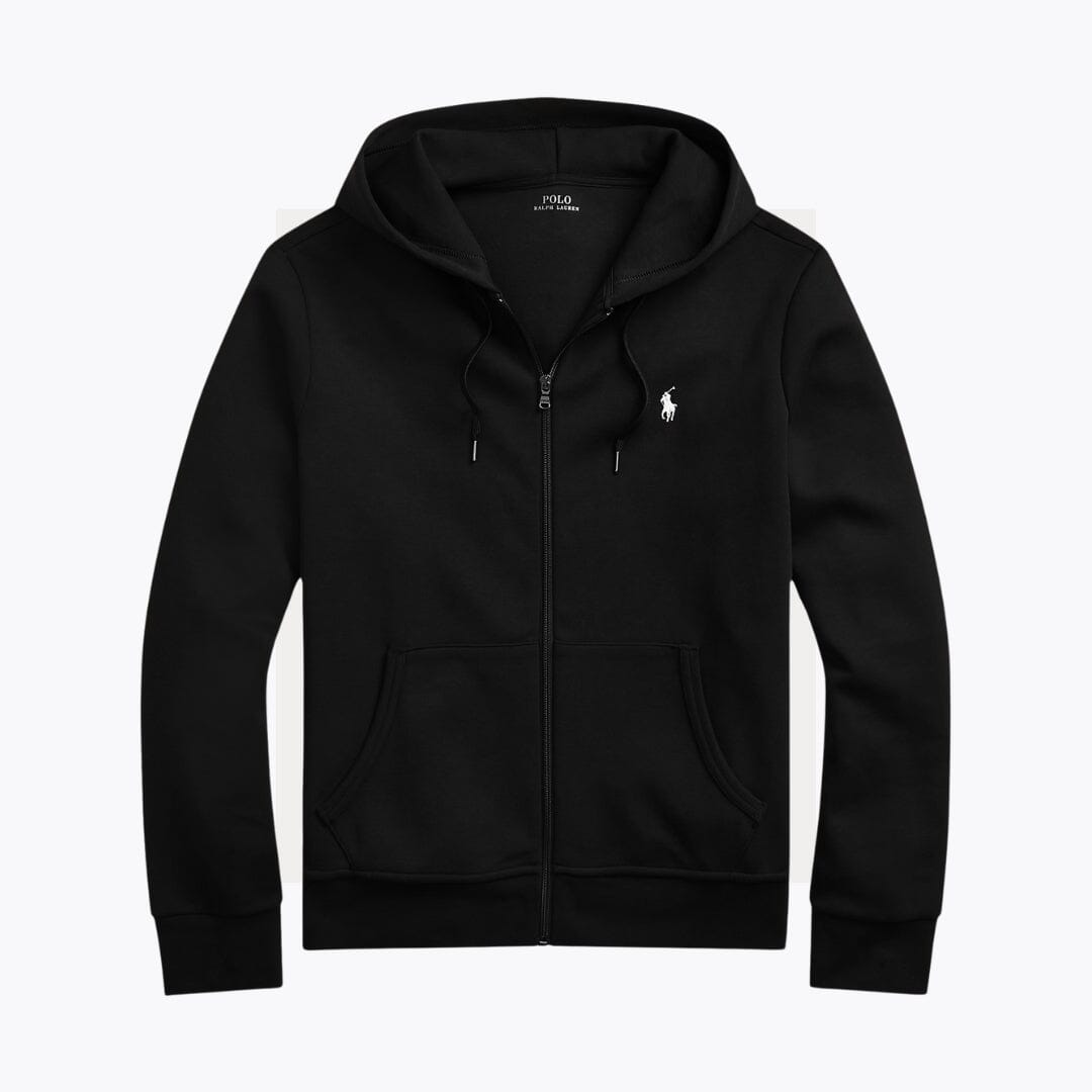 RL Sudadera con Capucha y Cremallera Completa de Doble Punto