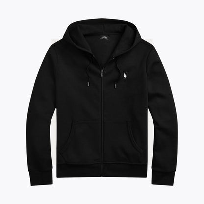 RL Sudadera con Capucha y Cremallera Completa de Doble Punto