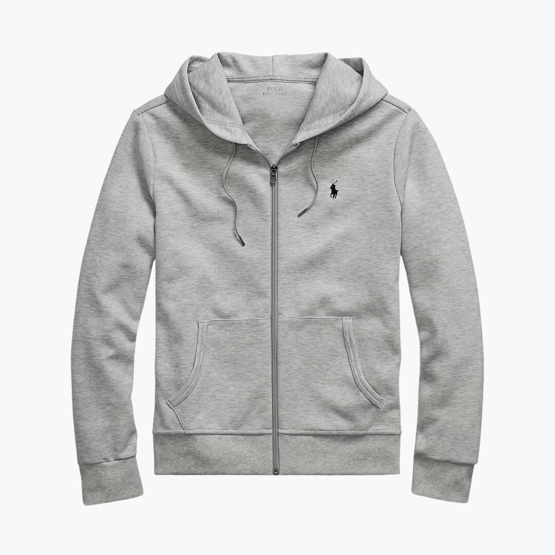 RL Sudadera con Capucha y Cremallera Completa de Doble Punto