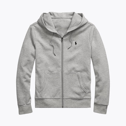 RL Sudadera con Capucha y Cremallera Completa de Doble Punto