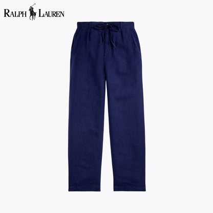 Pantalón de lino plisado RL Lateef de corte relajado