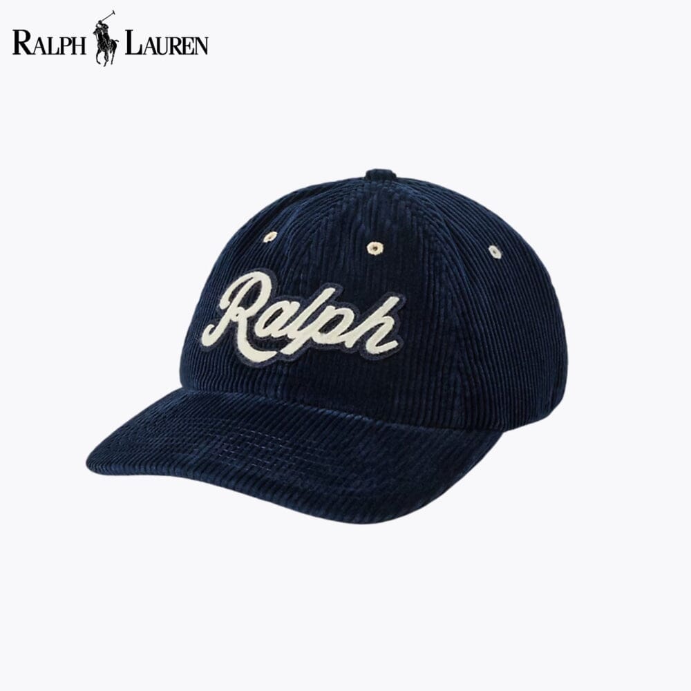 Gorra de pana con el logo de RL