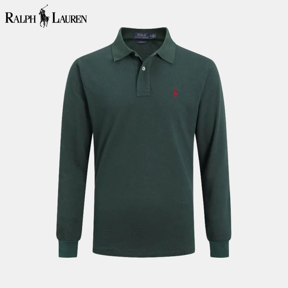 RL Long Corte Ajustado Camisa de Vestir