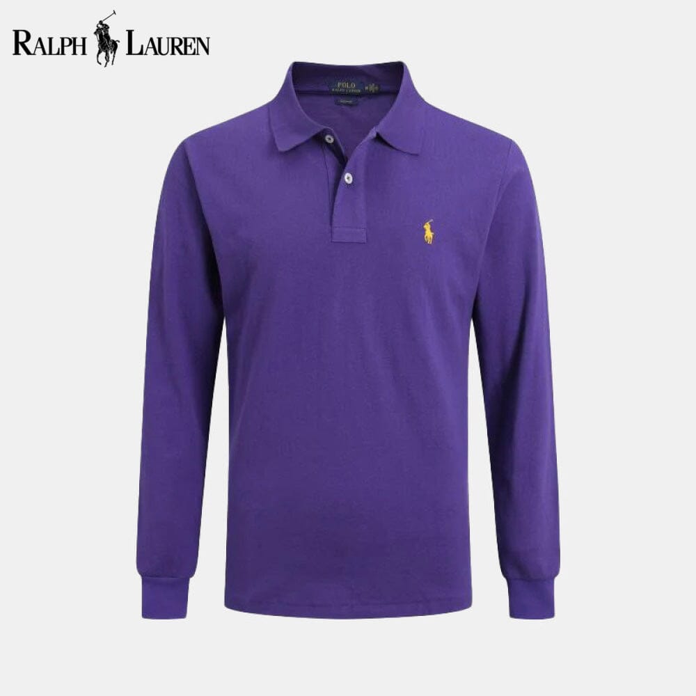RL Long Corte Ajustado Camisa de Vestir
