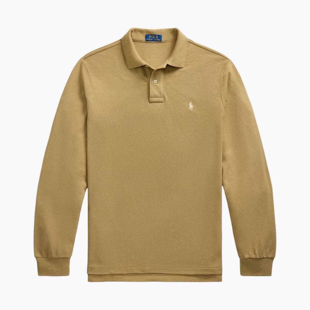 RL Mesh Polo de manga larga