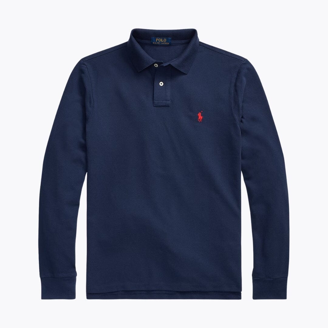 RL Mesh Polo de manga larga