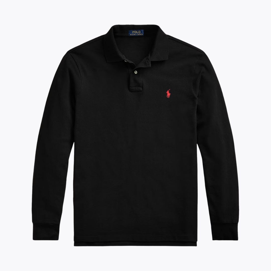 RL Mesh Polo de manga larga