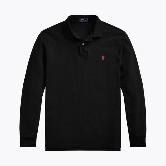 RL Mesh Polo de manga larga