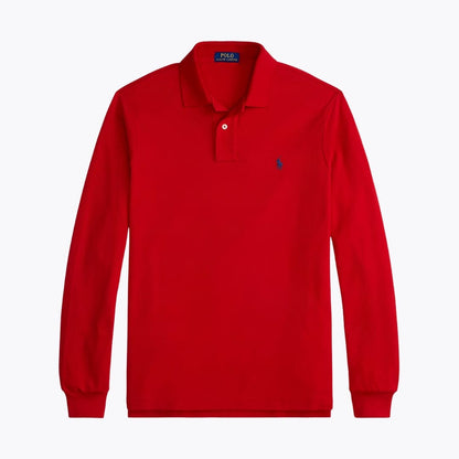 RL Mesh Polo de manga larga