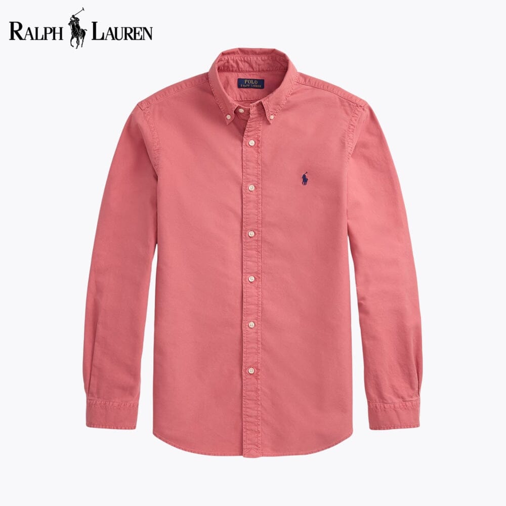 RL Camisa Oxford Teñida de Prenda de Corte Slim