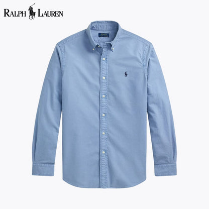 RL Camisa Oxford Teñida de Prenda de Corte Slim
