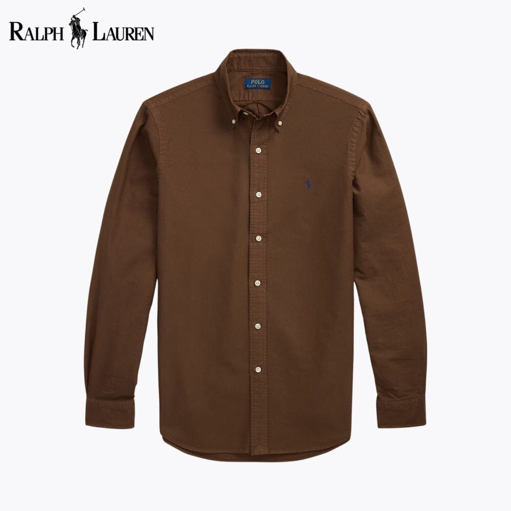 RL Camisa Oxford Teñida de Prenda de Corte Slim