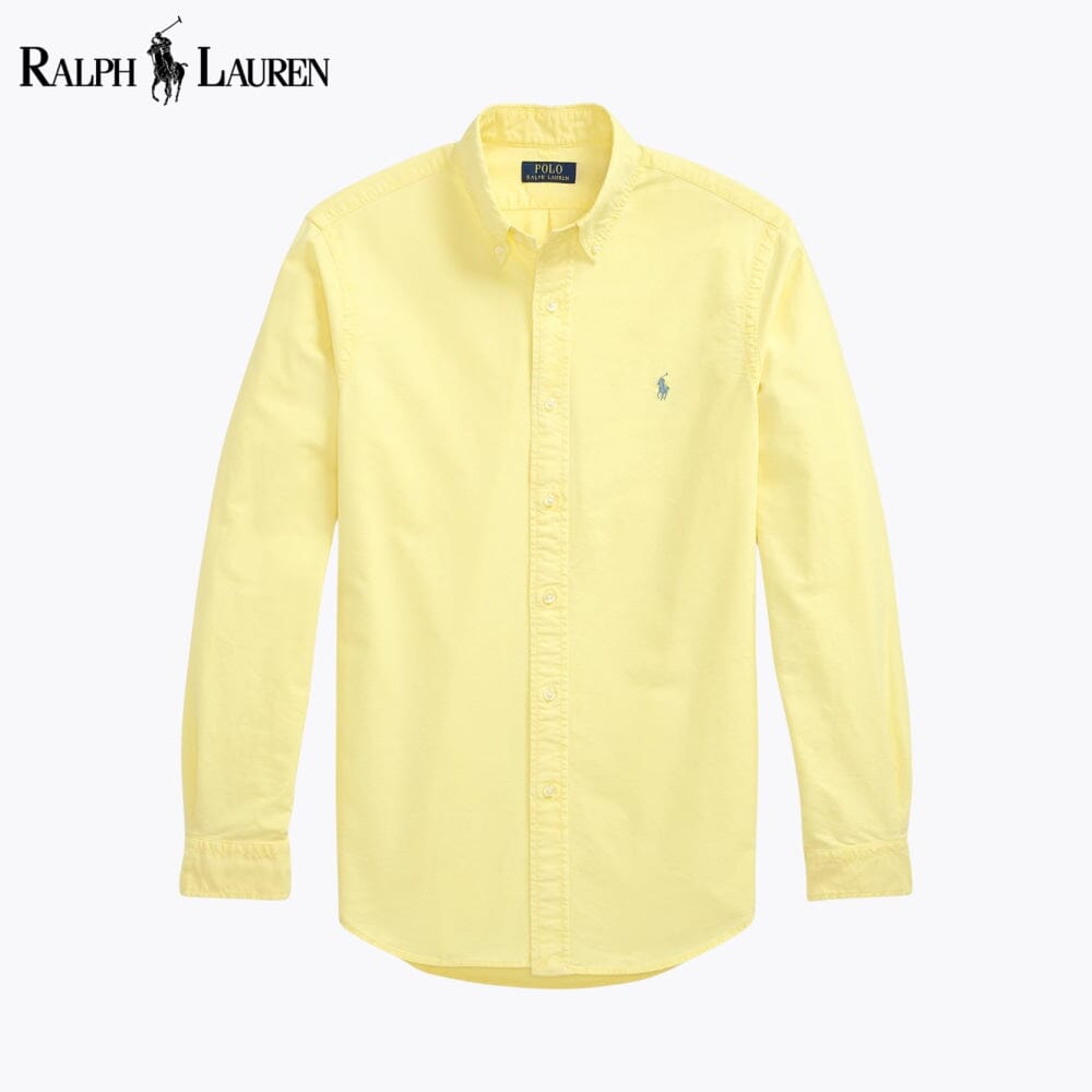 RL Camisa Oxford Teñida de Prenda de Corte Slim