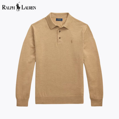 Suéter de lana con cuello polo de RL