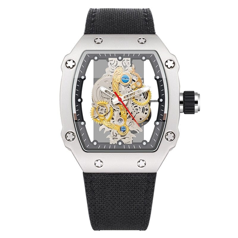POEDAGAR Reloj Esqueleto Mecánico