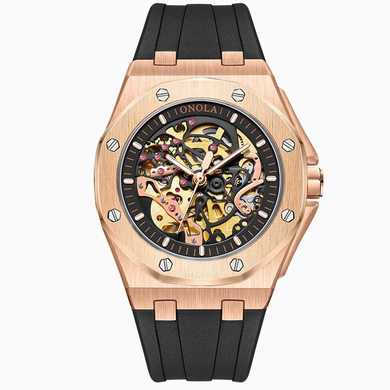 POEDAGAR Reloj Skeleton Oak